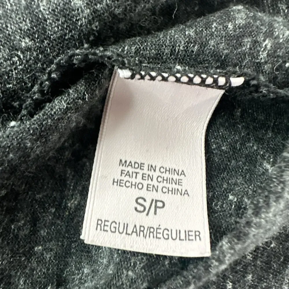 Victoria Secret Top Shirt Womens Small‎ Grey Henley Scoop Neck Soft Flax